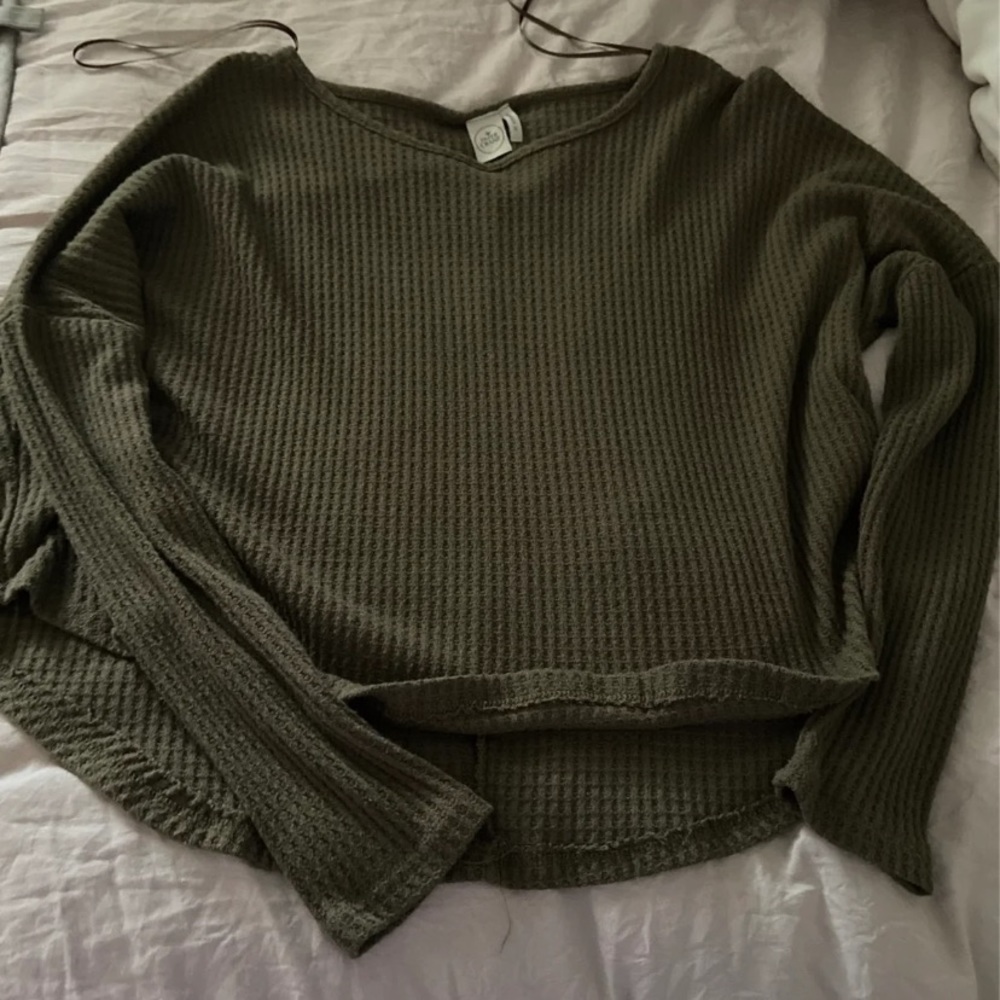 dark green paper crane sweater